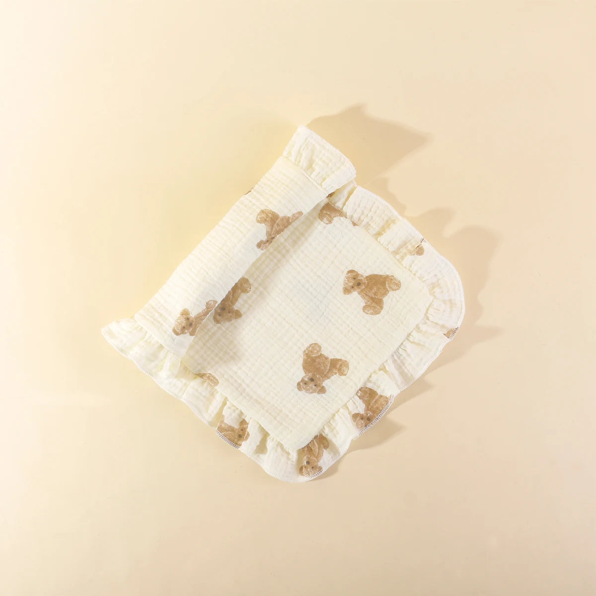 Ruffle Muslin Burp Cloth