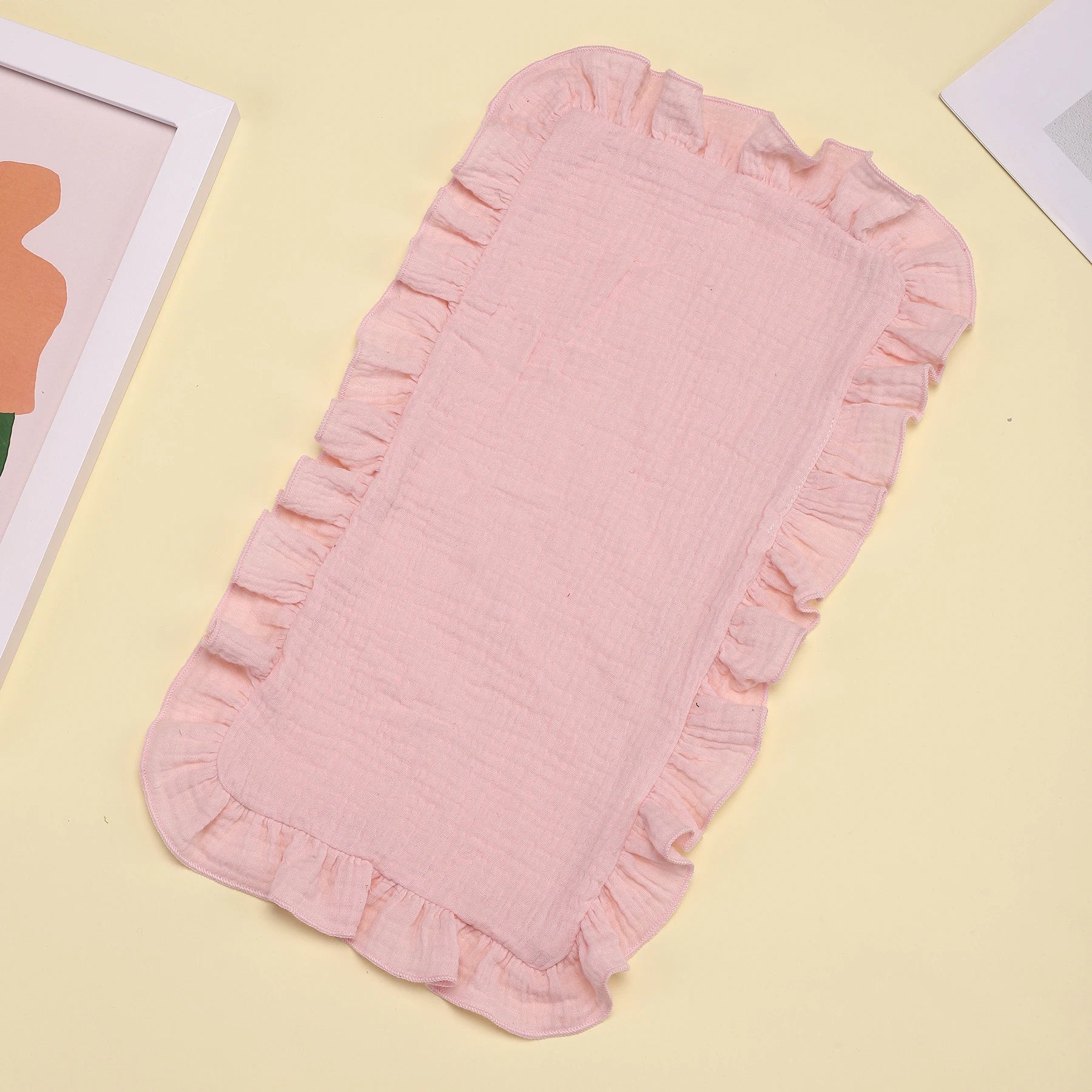 Ruffle Muslin Burp Cloth