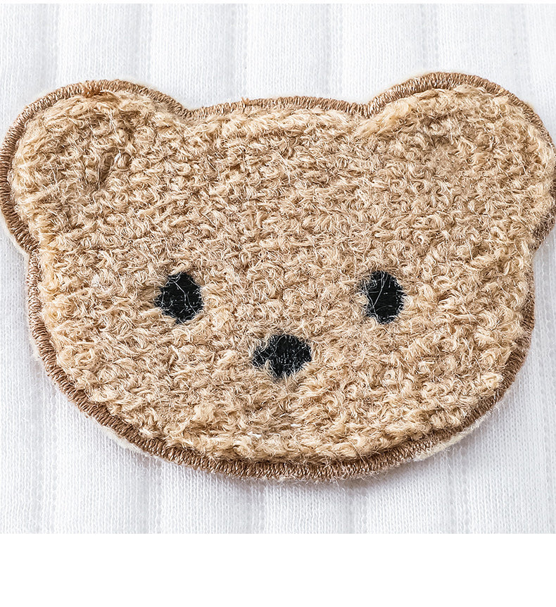 Boucle Bear Ribbed Romper