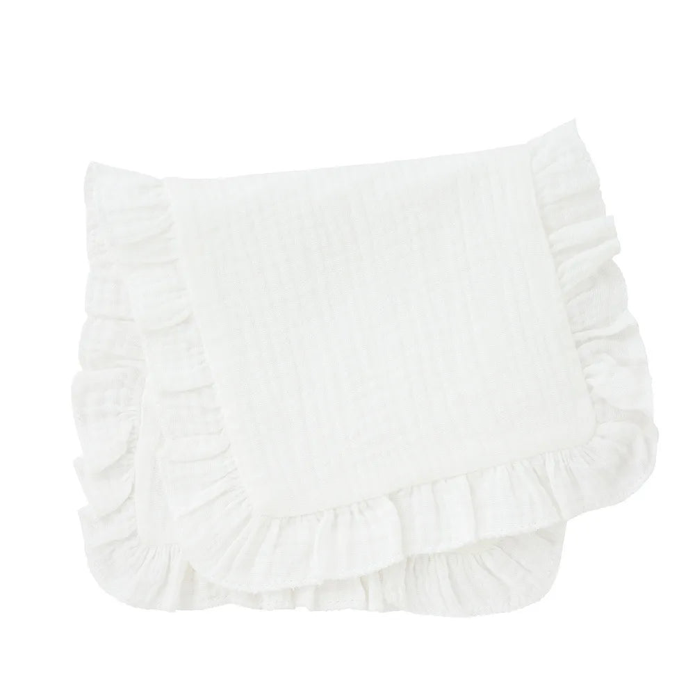 Ruffle Muslin Burp Cloth