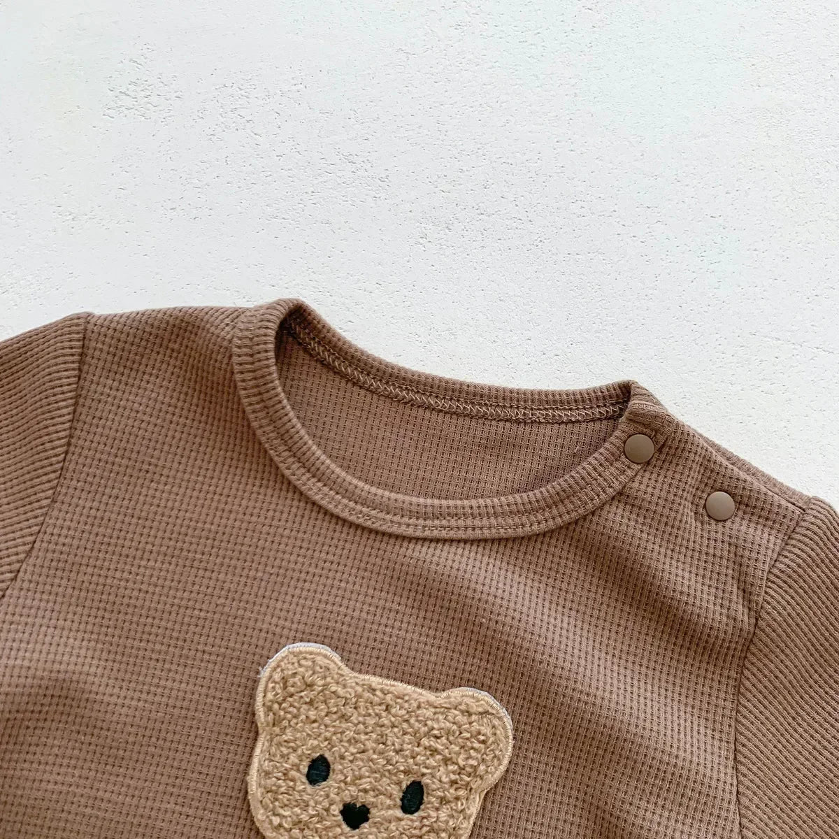 Boucle Bear Waffle Romper & Hat Set