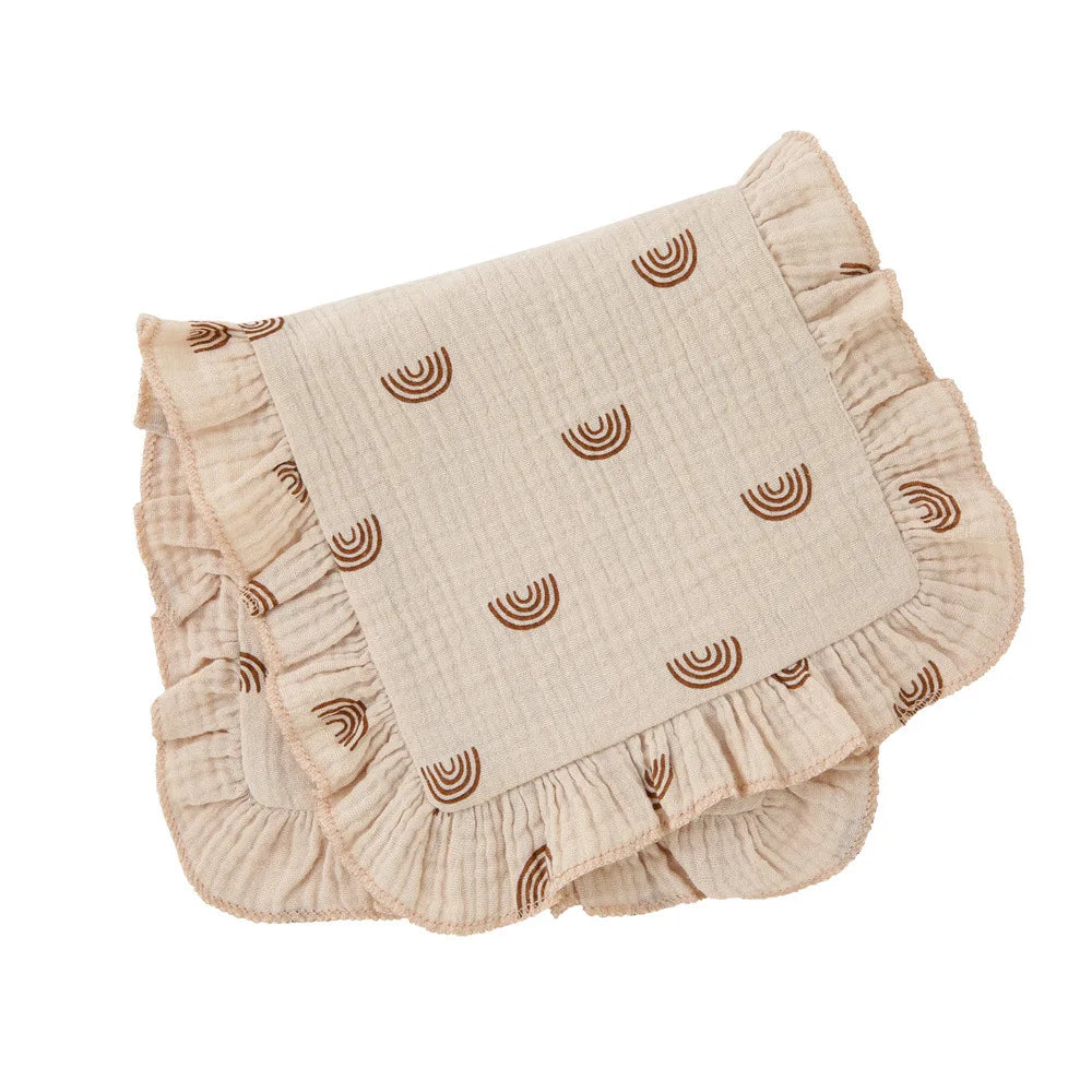 Ruffle Muslin Burp Cloth
