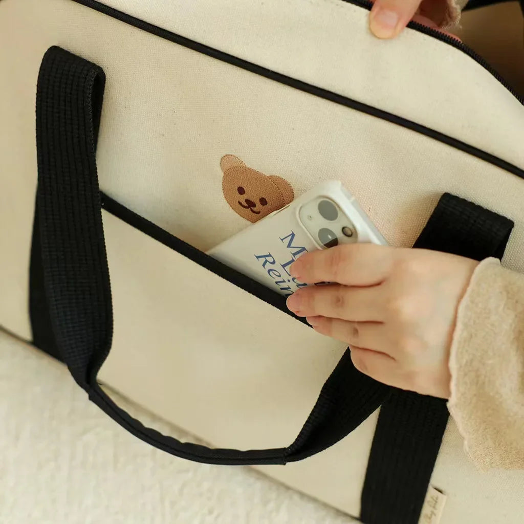 Bear Print Changing Diaper Bag