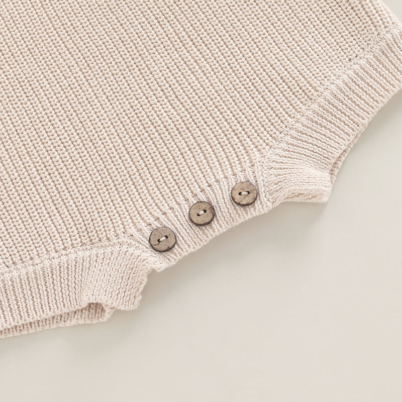 Long-Sleeve Knitted Romper