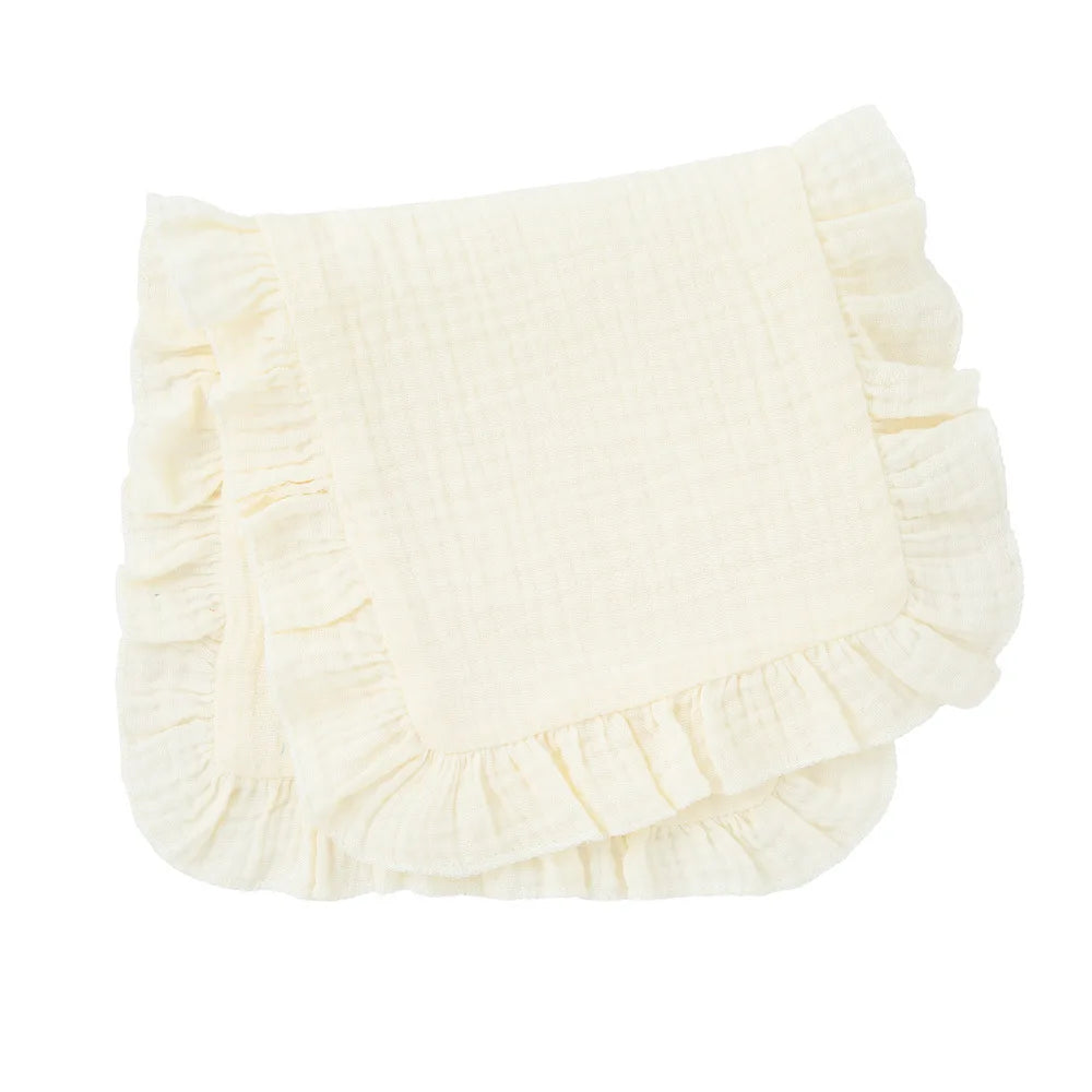 Ruffle Muslin Burp Cloth