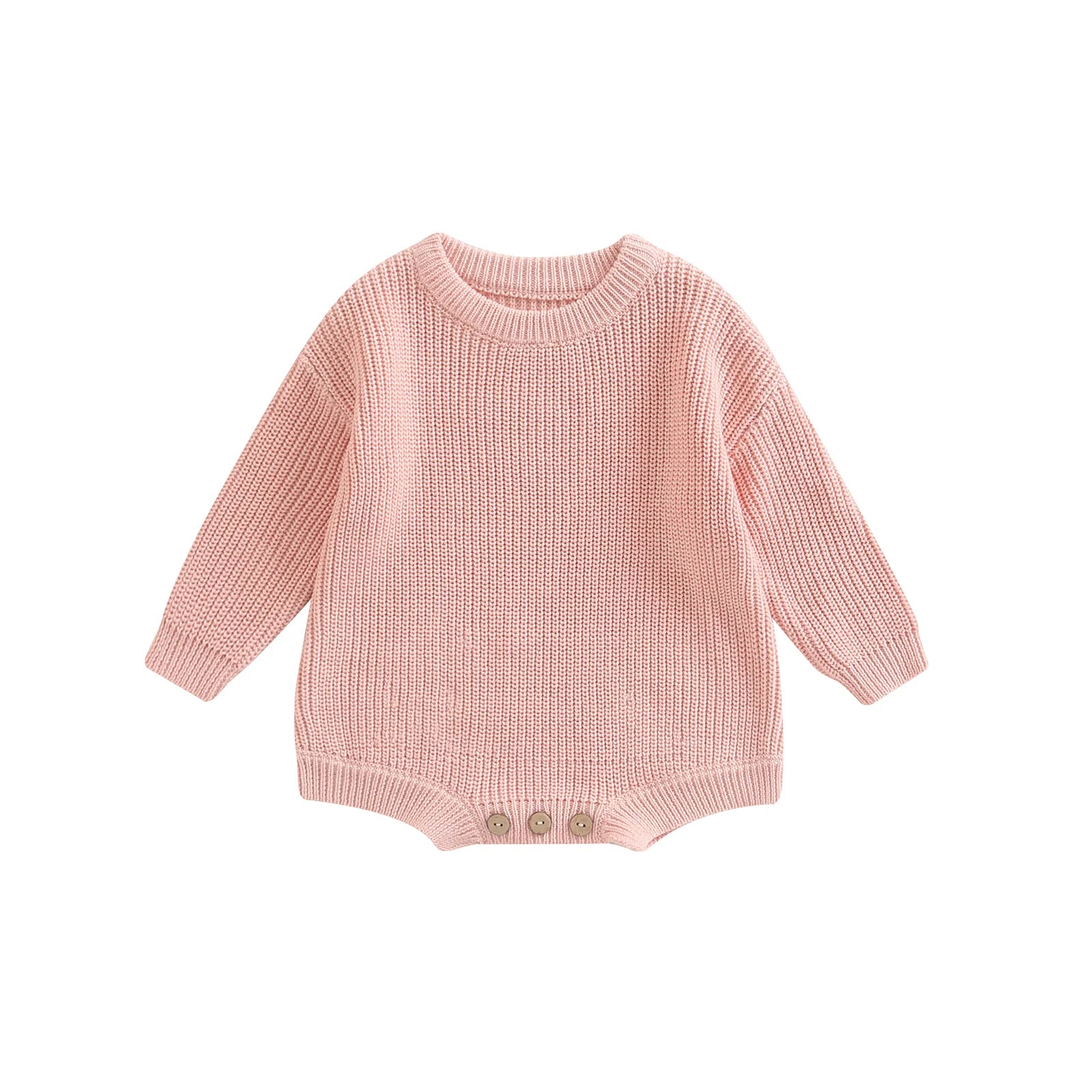 Long-Sleeve Knitted Romper