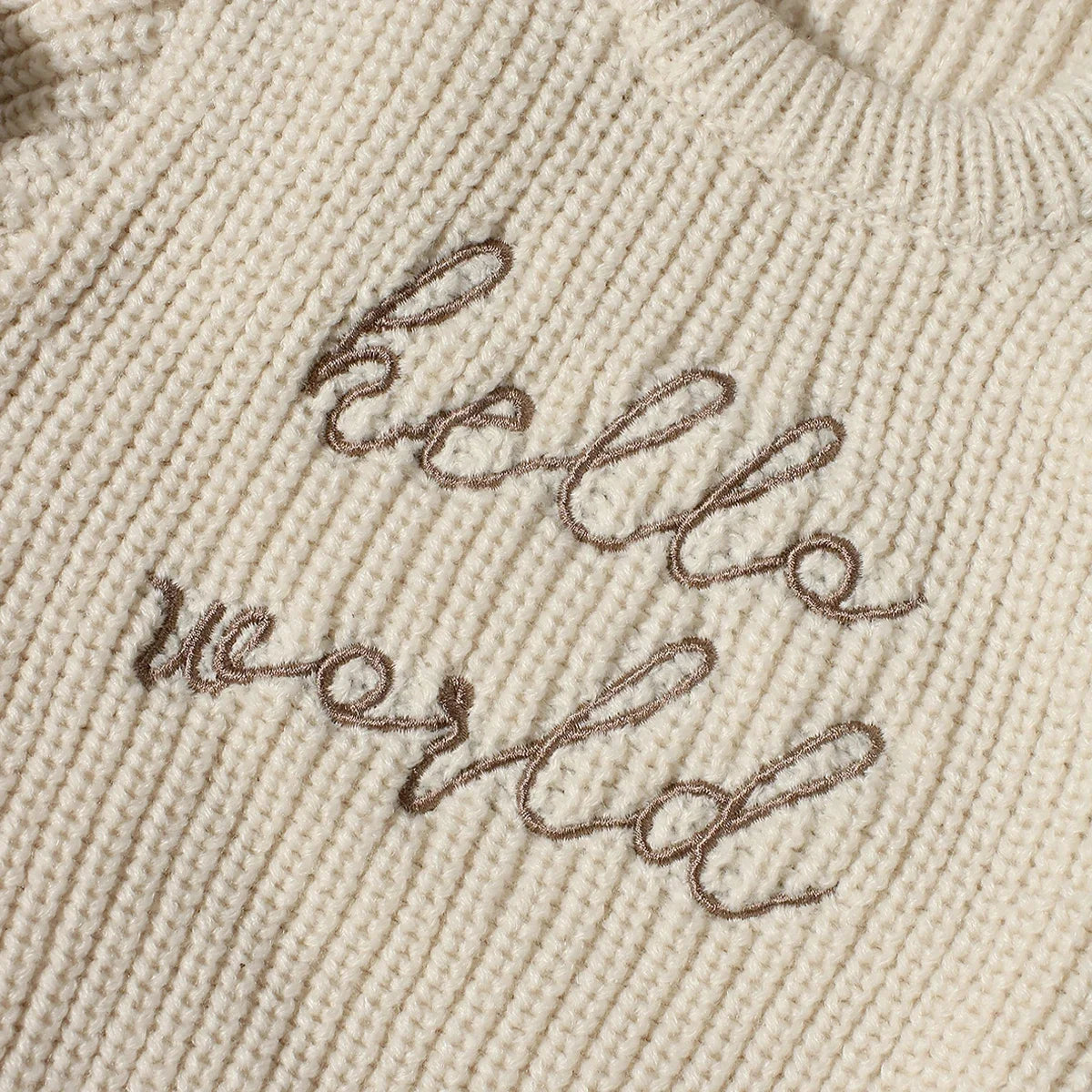 Hello World Knit Romper & Hat Set