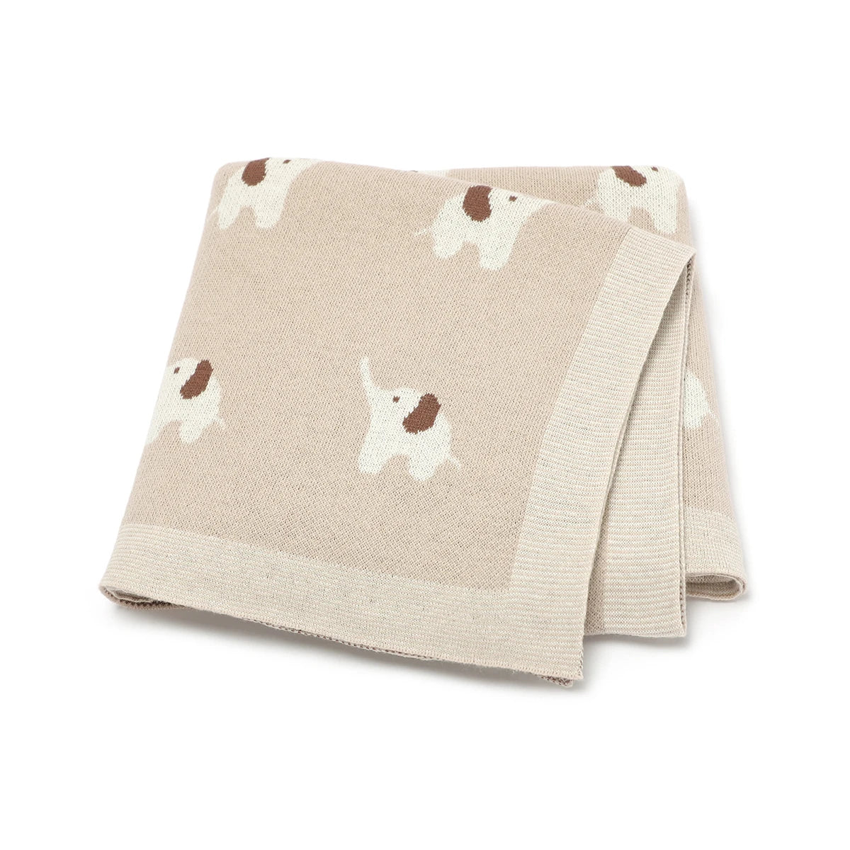 Elephant Cotton Knitted Blanket