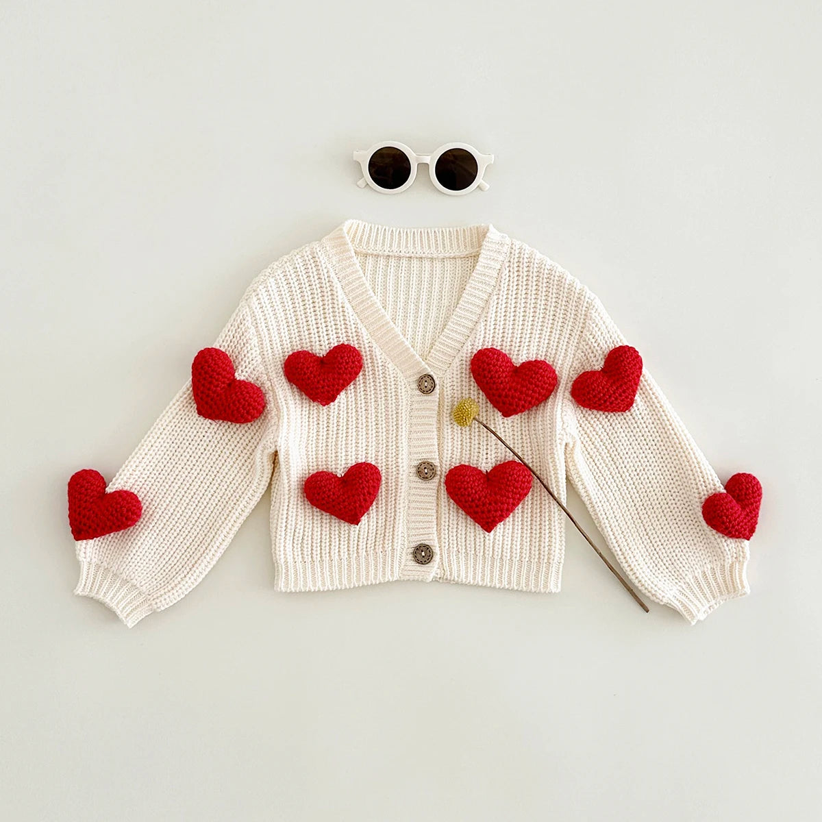 Heart Knitted Cardigan