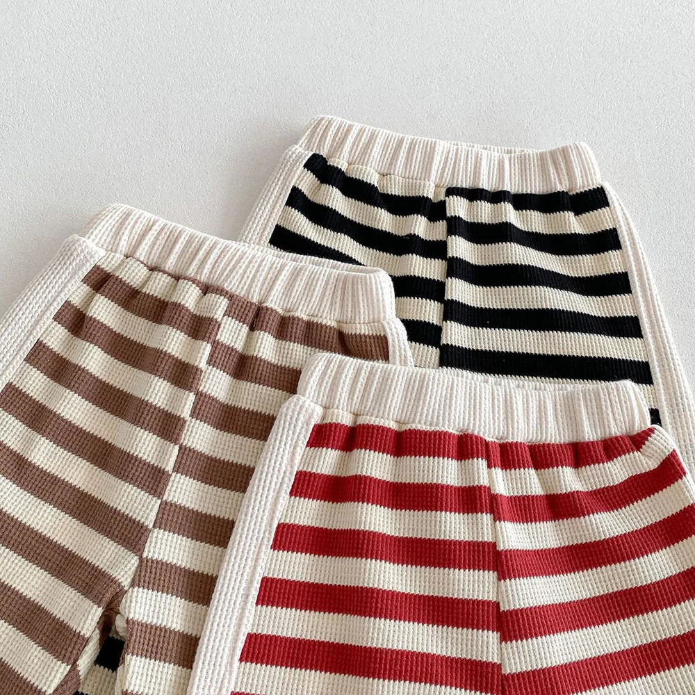 Striped Boucle Bear Top & Pants Set
