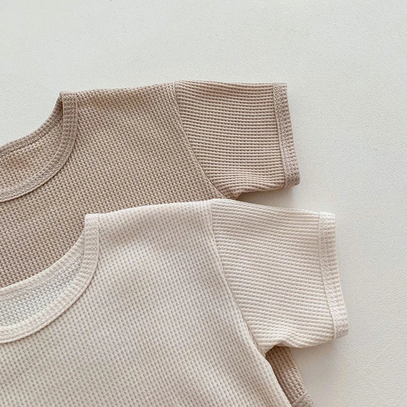 Boucle Bear Waffle Top & Pants Set