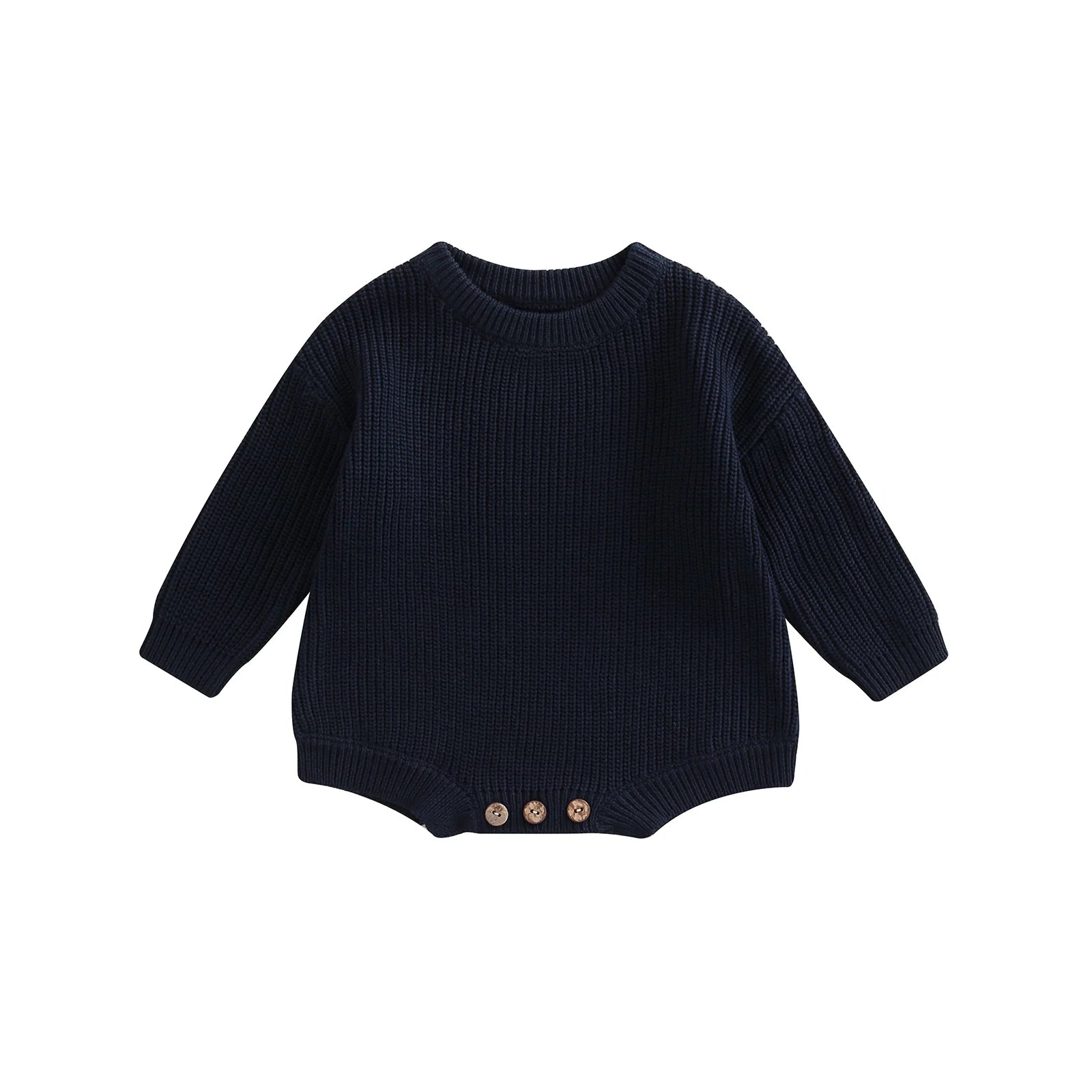 Long-Sleeve Knitted Romper