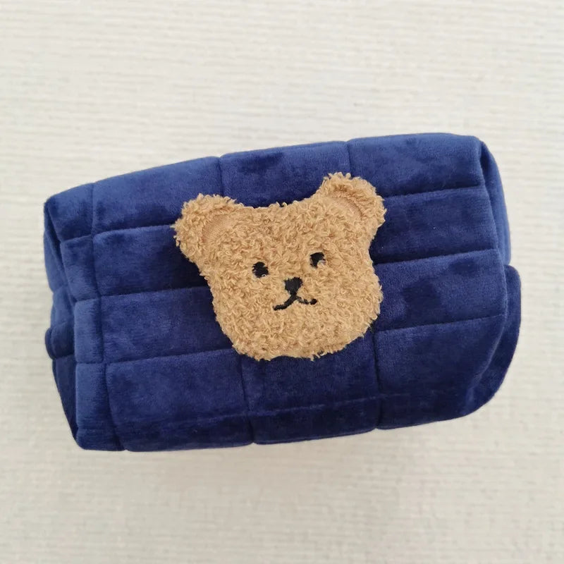 Boucle Bear Quilted Wash Bag