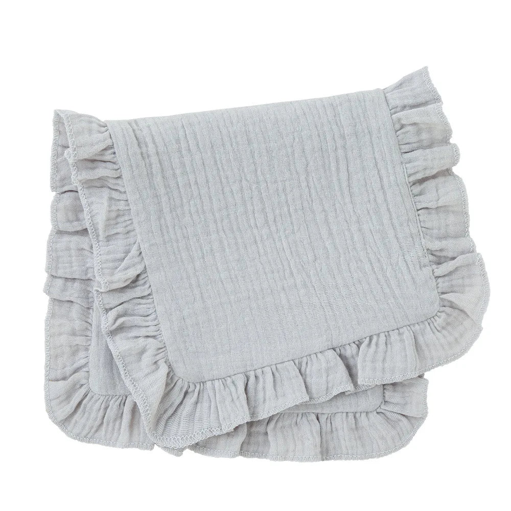 Ruffle Muslin Burp Cloth