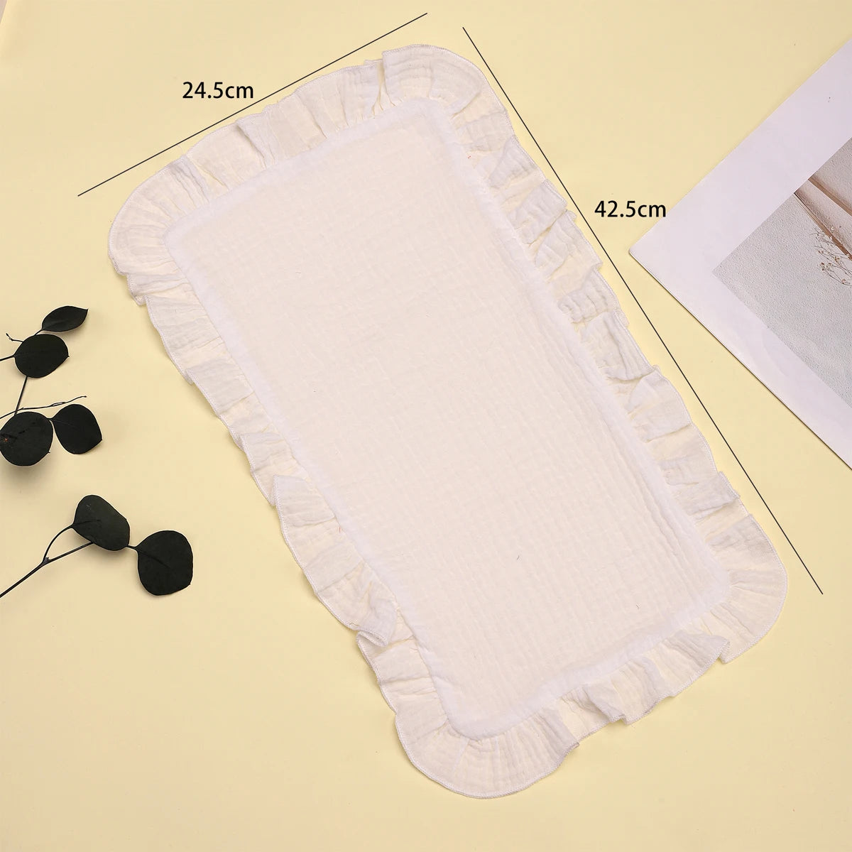 Ruffle Muslin Burp Cloth