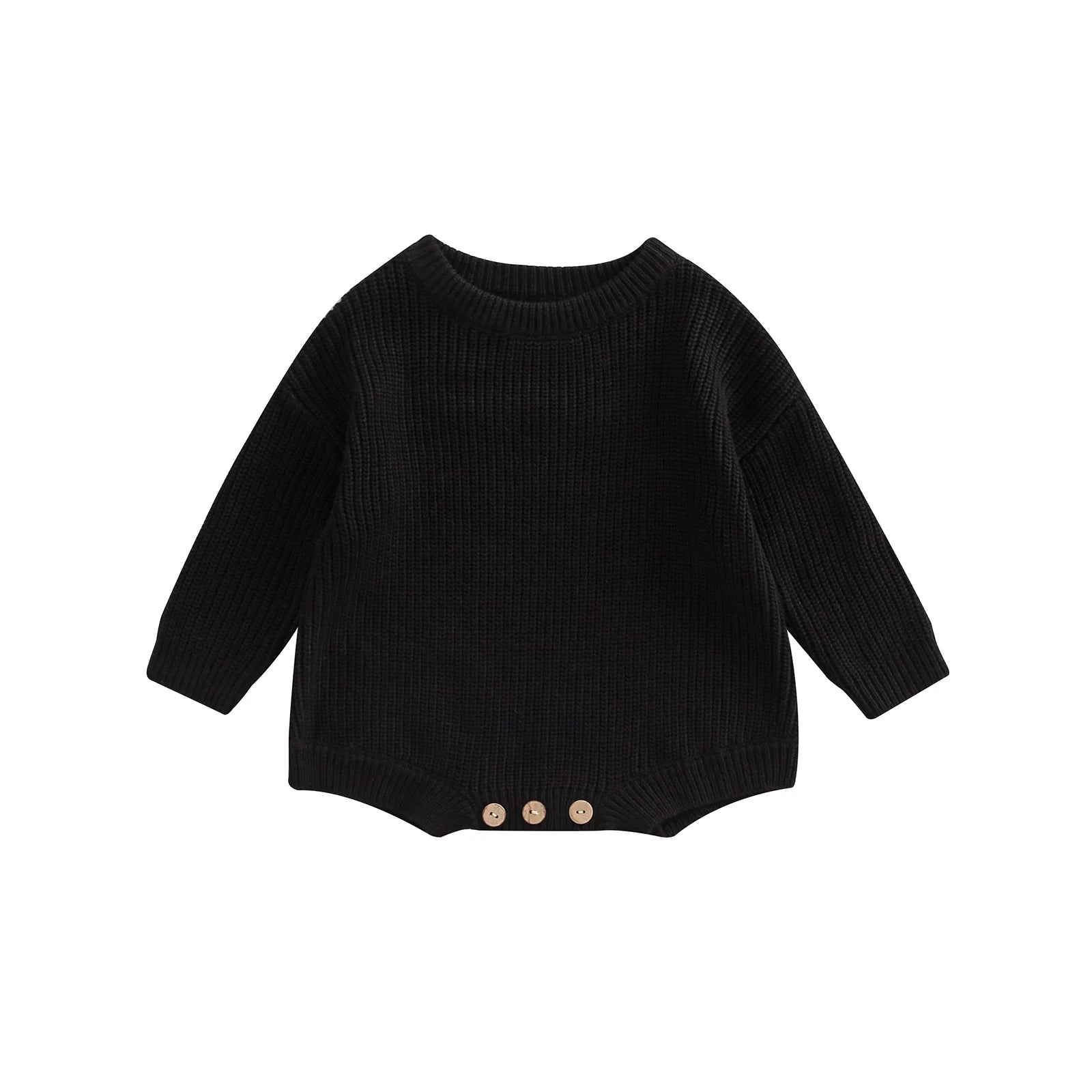 Long-Sleeve Knitted Romper