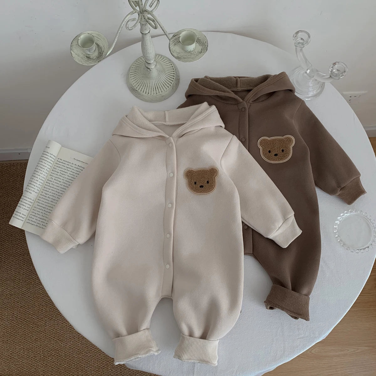 Teddy Bear Hooded Jumpsuit