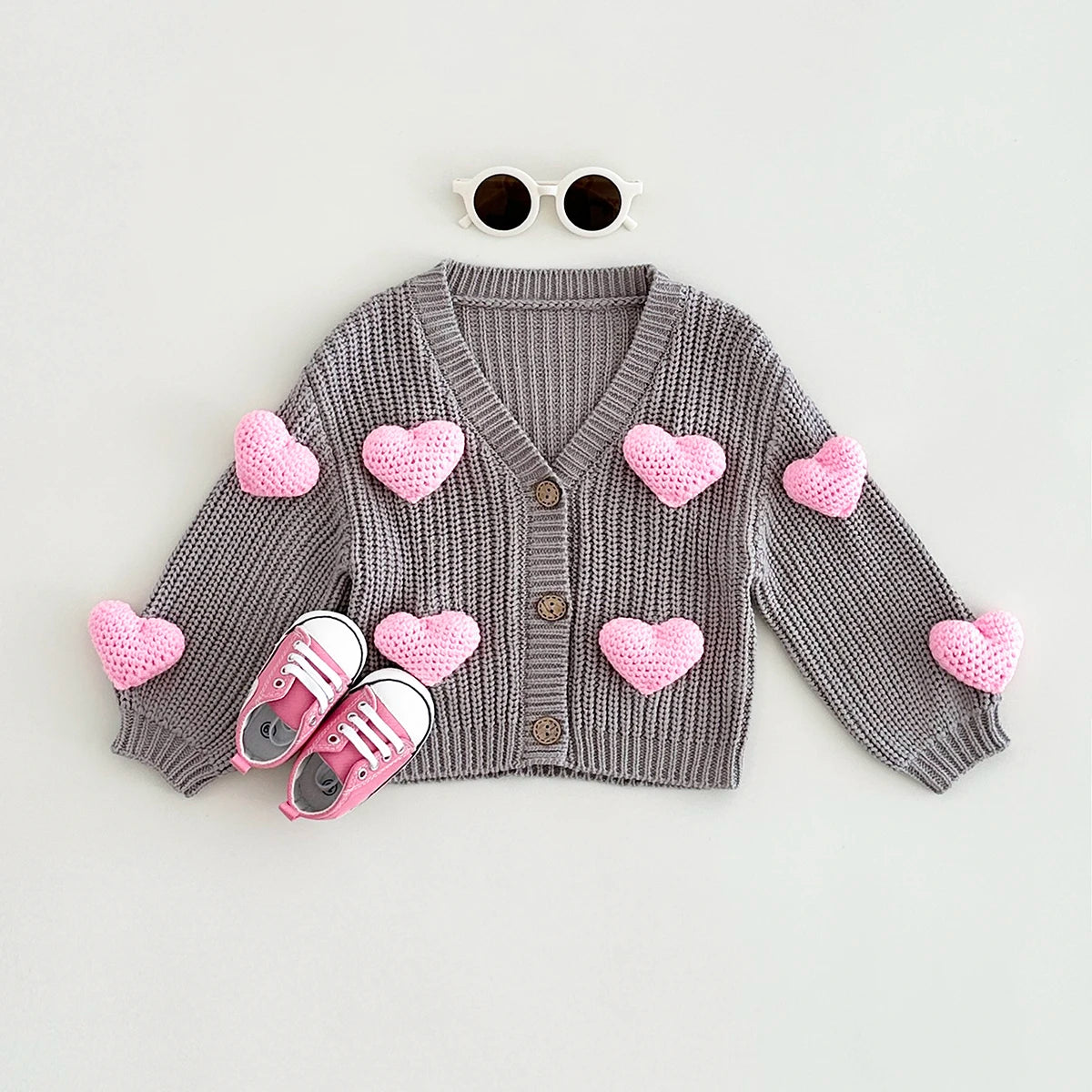 Heart Knitted Cardigan