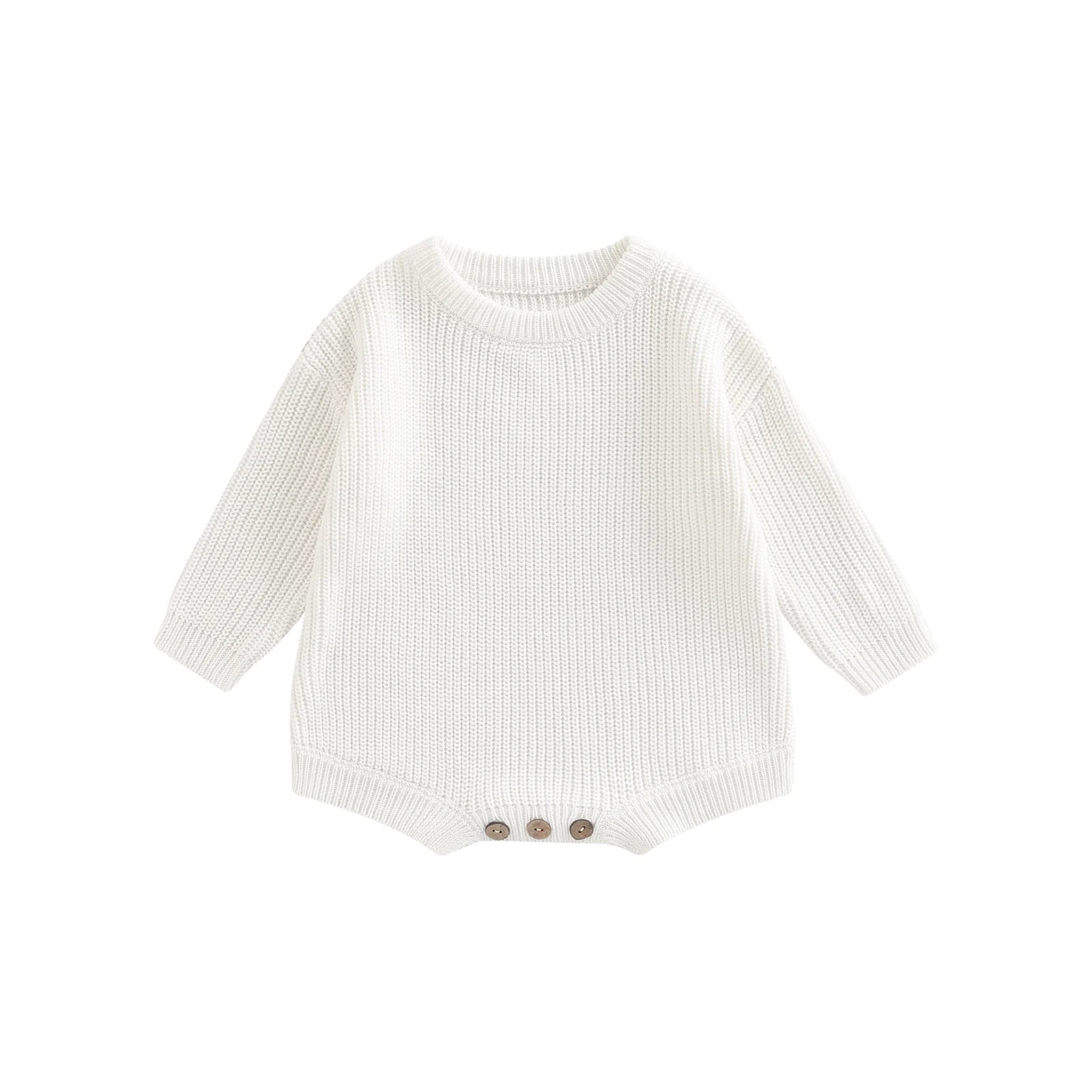 Long-Sleeve Knitted Romper
