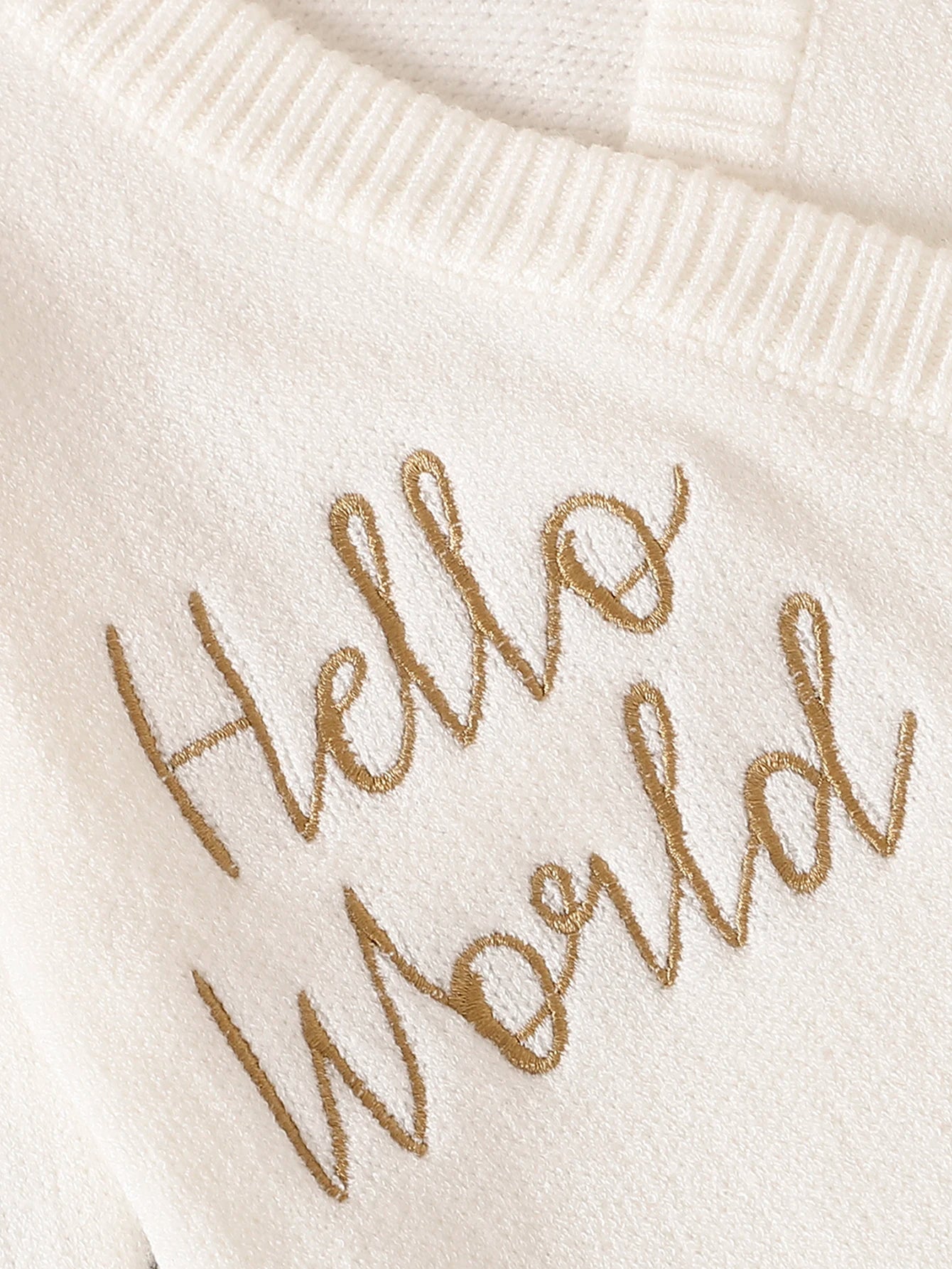 Hello World Romper with Tie