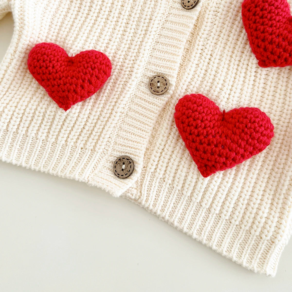 Heart Knitted Cardigan