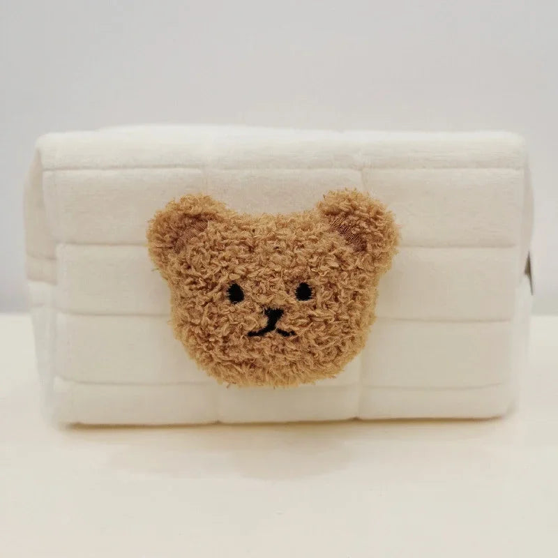Boucle Bear Quilted Wash Bag