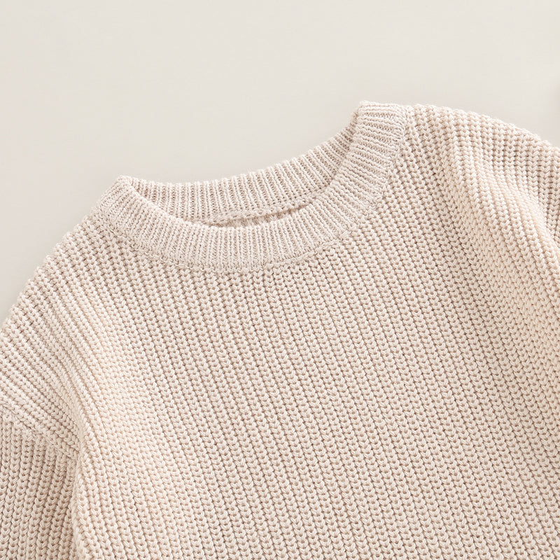 Long-Sleeve Knitted Romper