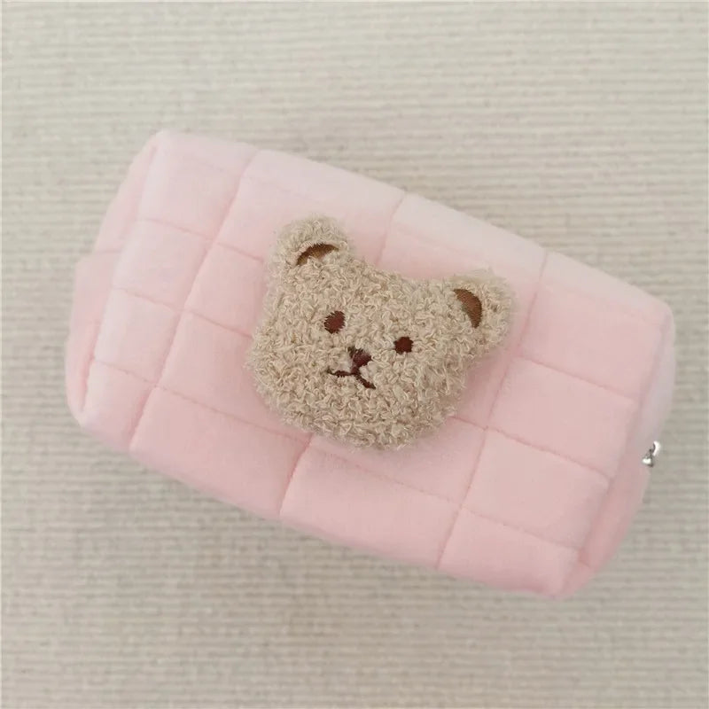 Boucle Bear Quilted Wash Bag