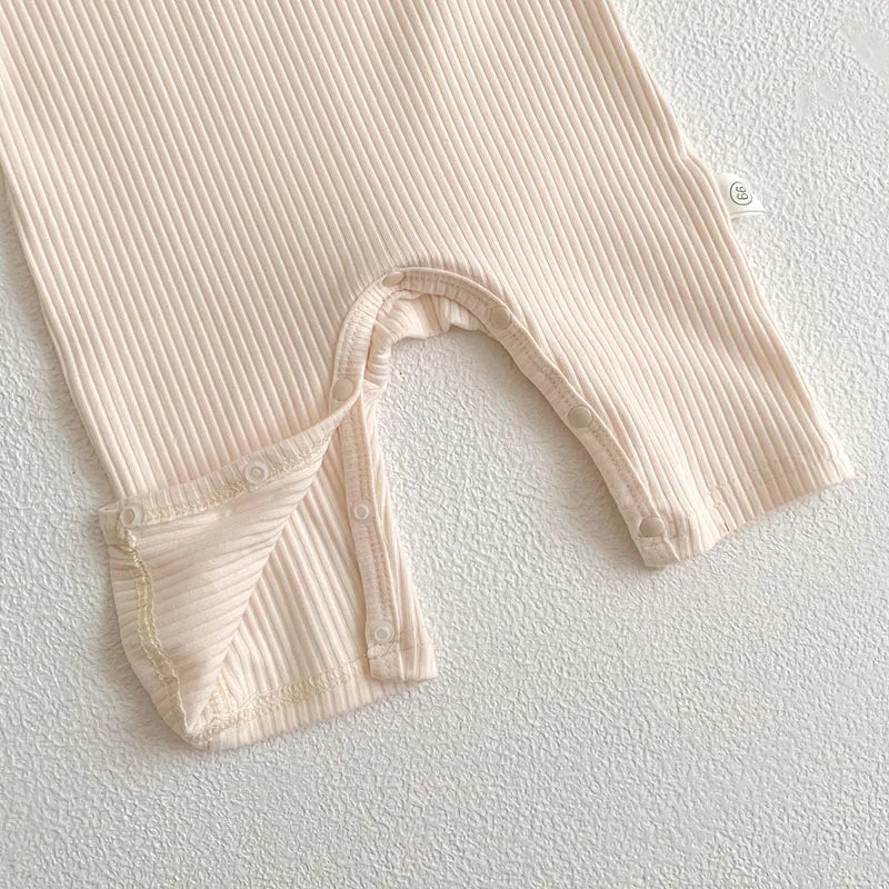Boucle Bear Ribbed Romper